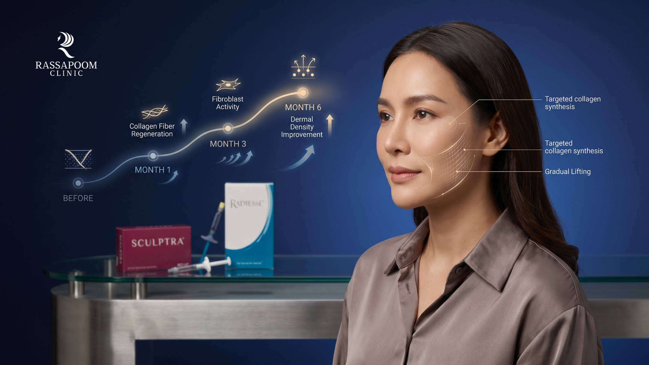 ฉีด Biostimulator (Sculptra, Radiesse) กี่วันเห็นผล